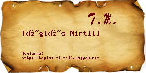 Téglás Mirtill névjegykártya